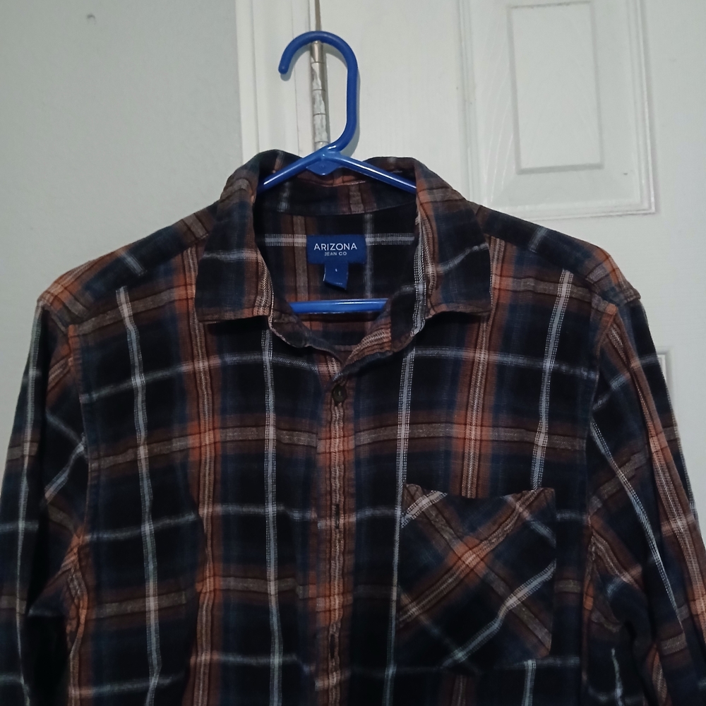 Arizona Jean Company Classic Men's Plaid Button-Up Shirt - Black & Brown